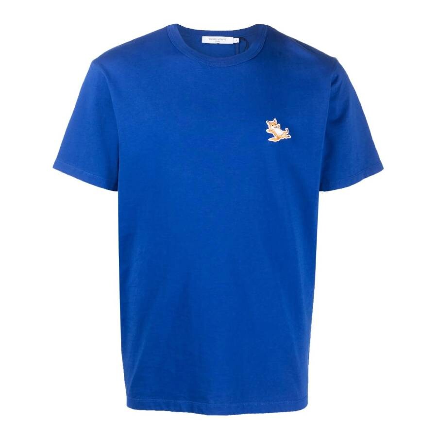 Embroidered Fox-Patch Cotton T-Shirt, Size X-Large