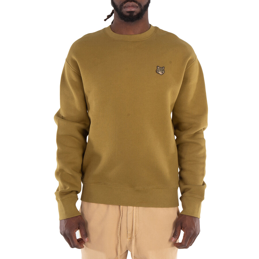 Maison Kitsuné Khaki Bold Fox Head Sweatshirt In Green
