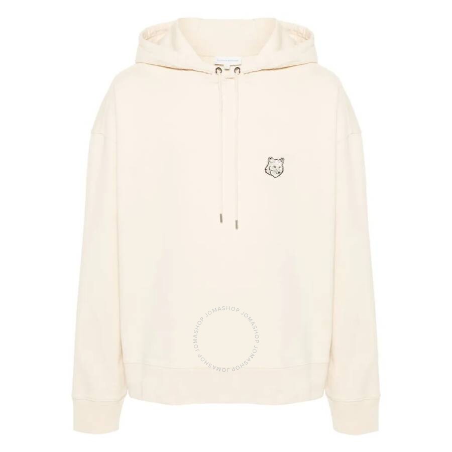Maison Kitsuné Maison Kitsune Fox Head Patch Oversize Hoodie In Beige