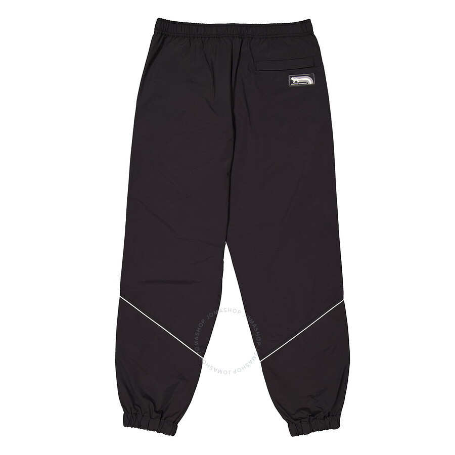 Maison Kitsuné Maison Kitsune Fox Patch Polyamide Technical Trousers In Black