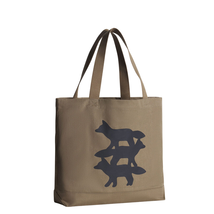 Maison Kitsuné Maison Kitsun Stunt Foxe Tote In Nude