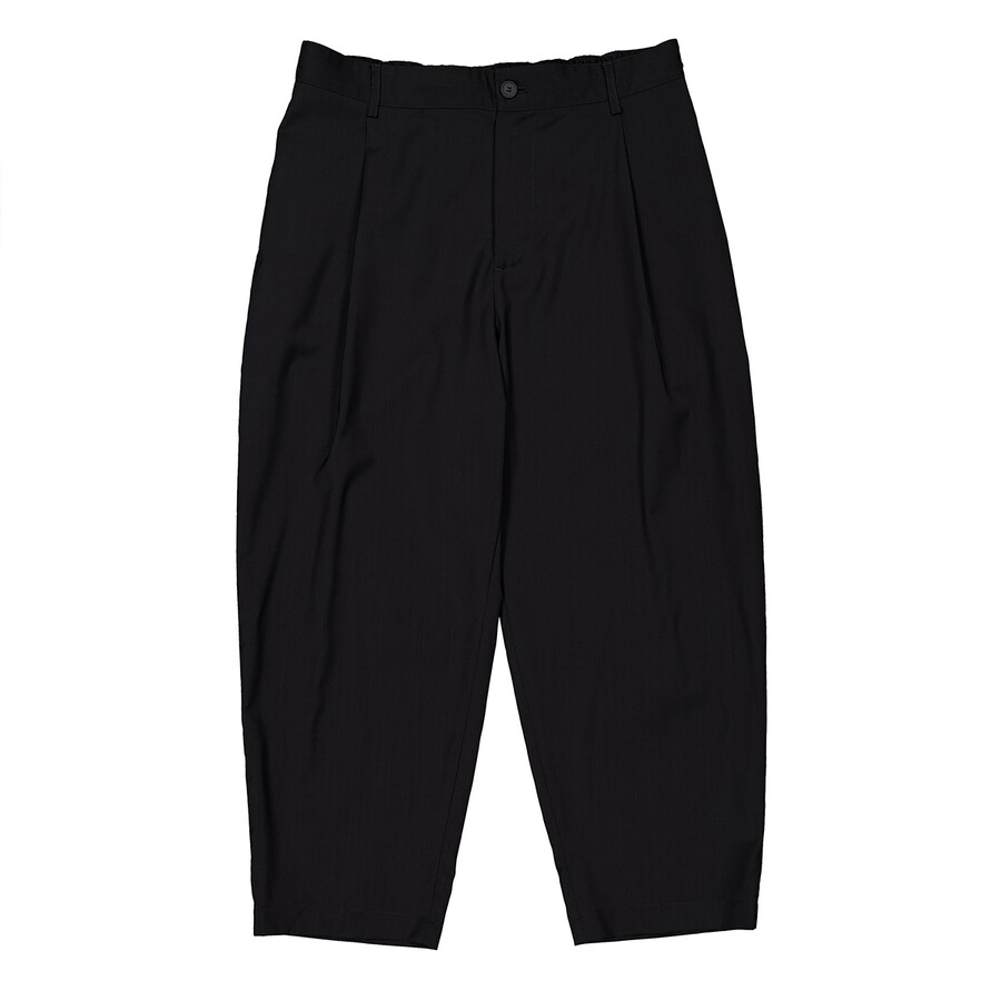 Tapered Pleated Wool Trousers