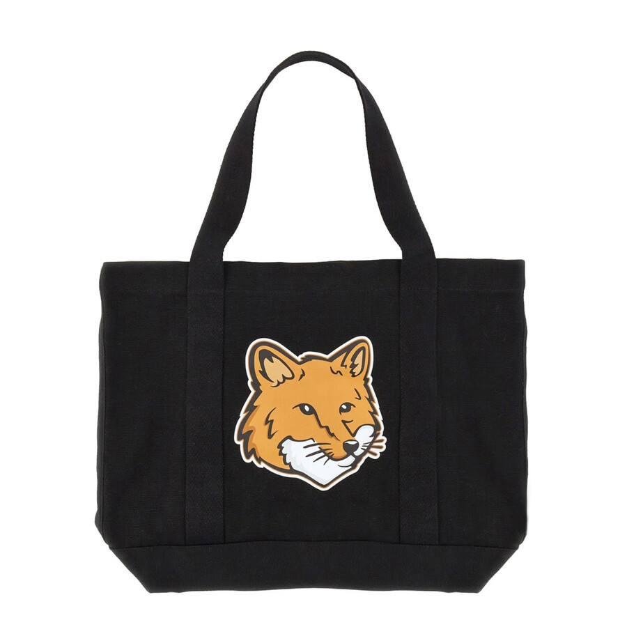 Maison Kitsuné Maison Kitsun Tote Bag With Logo In Black