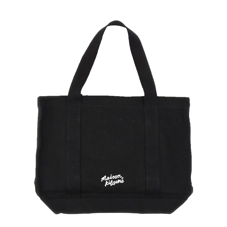 Maison Kitsuné Maison Kitsun Tote Bag With Logo In Black