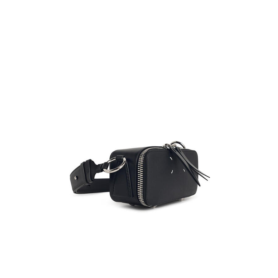 Maison Margiela Doll Black Leather Crossbody Bag In Black