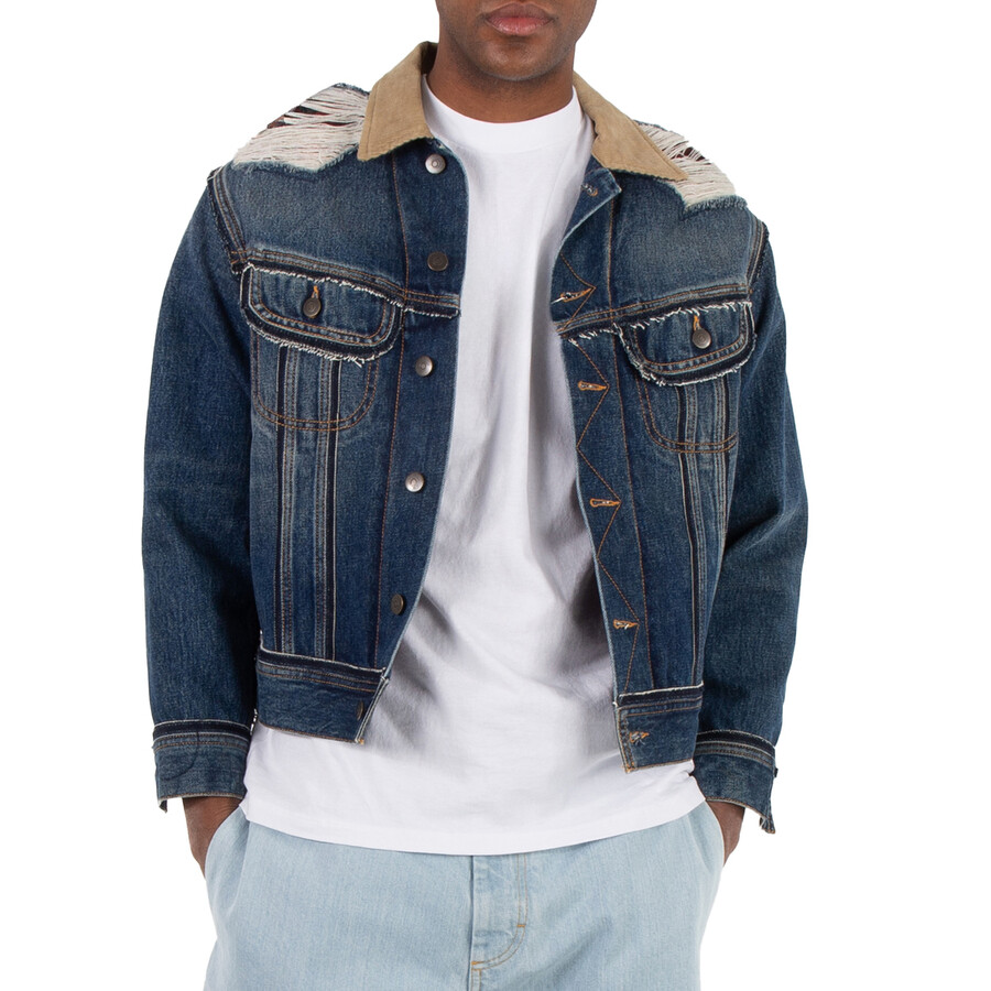 Maison Margiela Men's Indigo Pendleton Denim Jacket, Brand