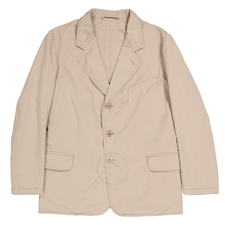 Maison Margiela Notched-lapels Single-breasted Blazer In Putty