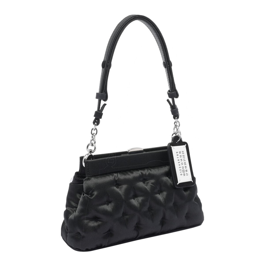 Maison Margiela Black Small Glam Slam Embroidery Clutch Bag In Black