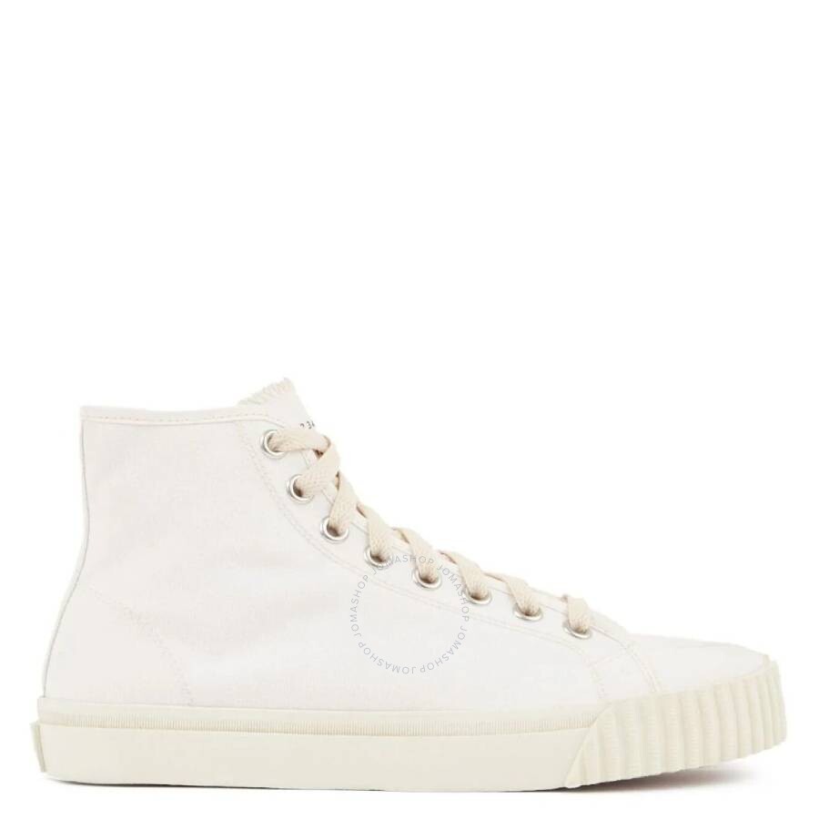 Maison Margiela Mm22 Solid Color Cotton High-top Sneakers In White