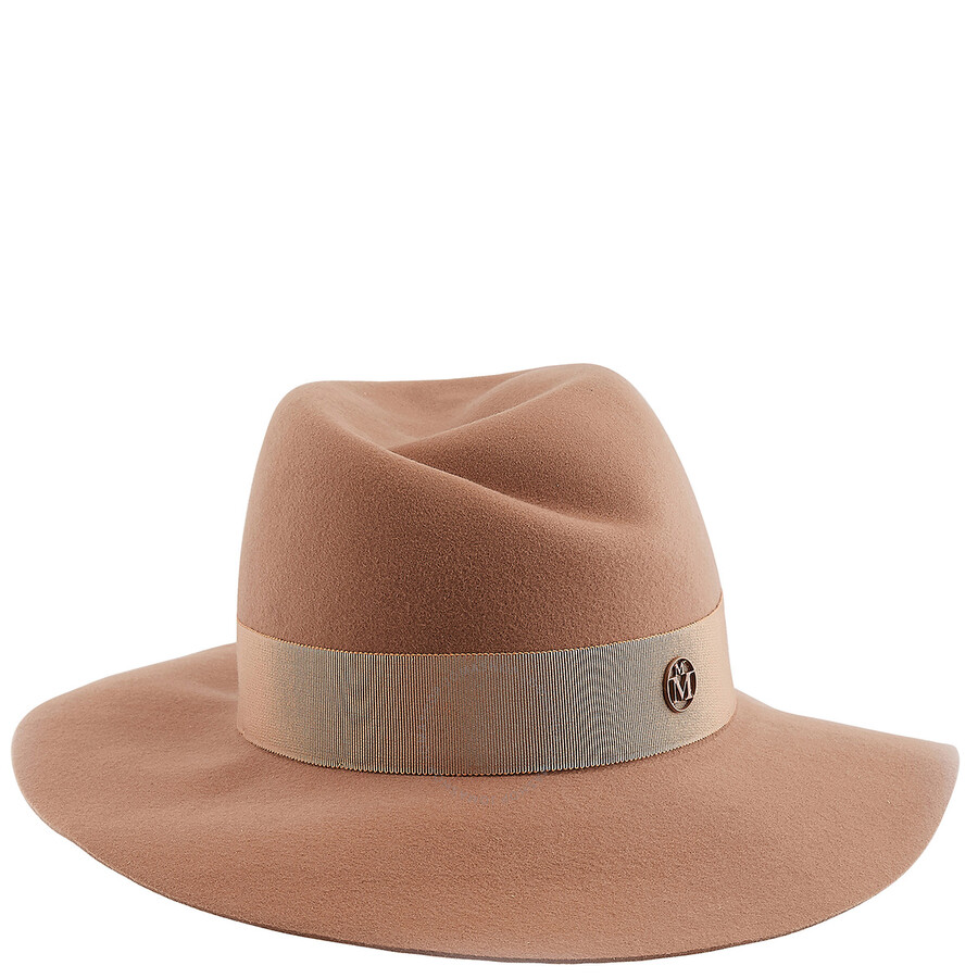 帽子・その他 Maison Michel 1036039001 Hats & Caps Virginie, black felt fedora hat, waterproof - Maison Michel