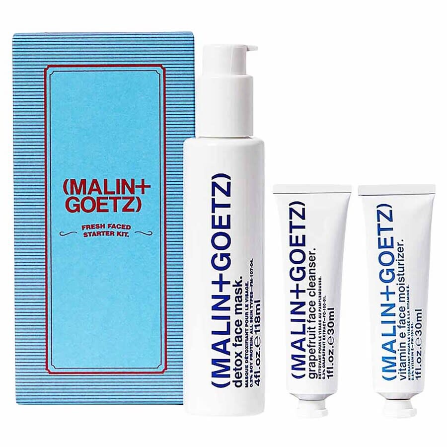 Malin + Goetz Fresh Faced Starter Kit 3pc Skin Care 850046885815