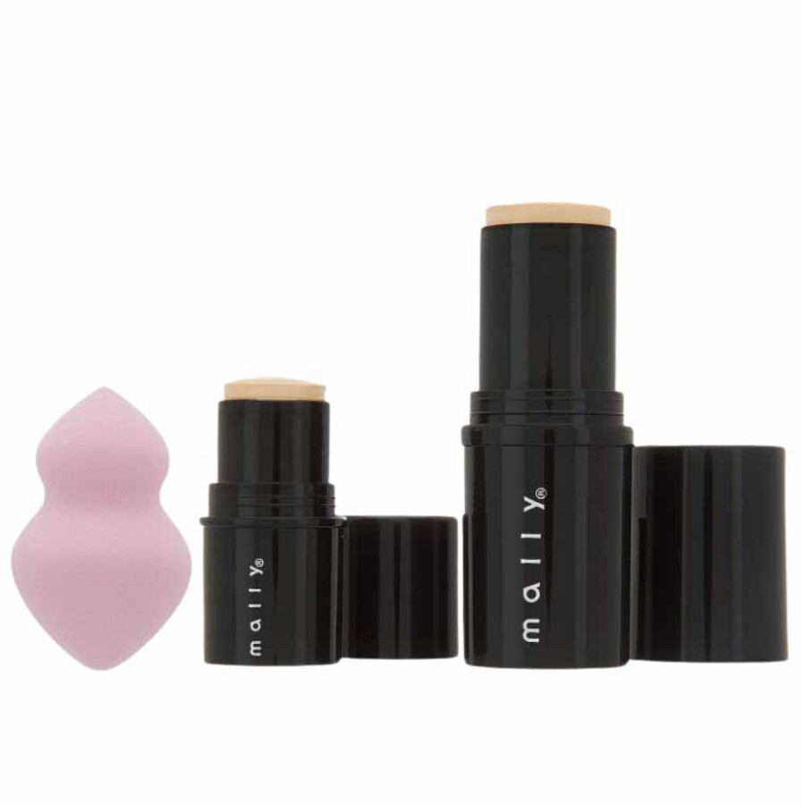 Mally Ladies Quick Fix Foundation + 2 Concealer Stick Kit Stick Fair Makeup 888391710001