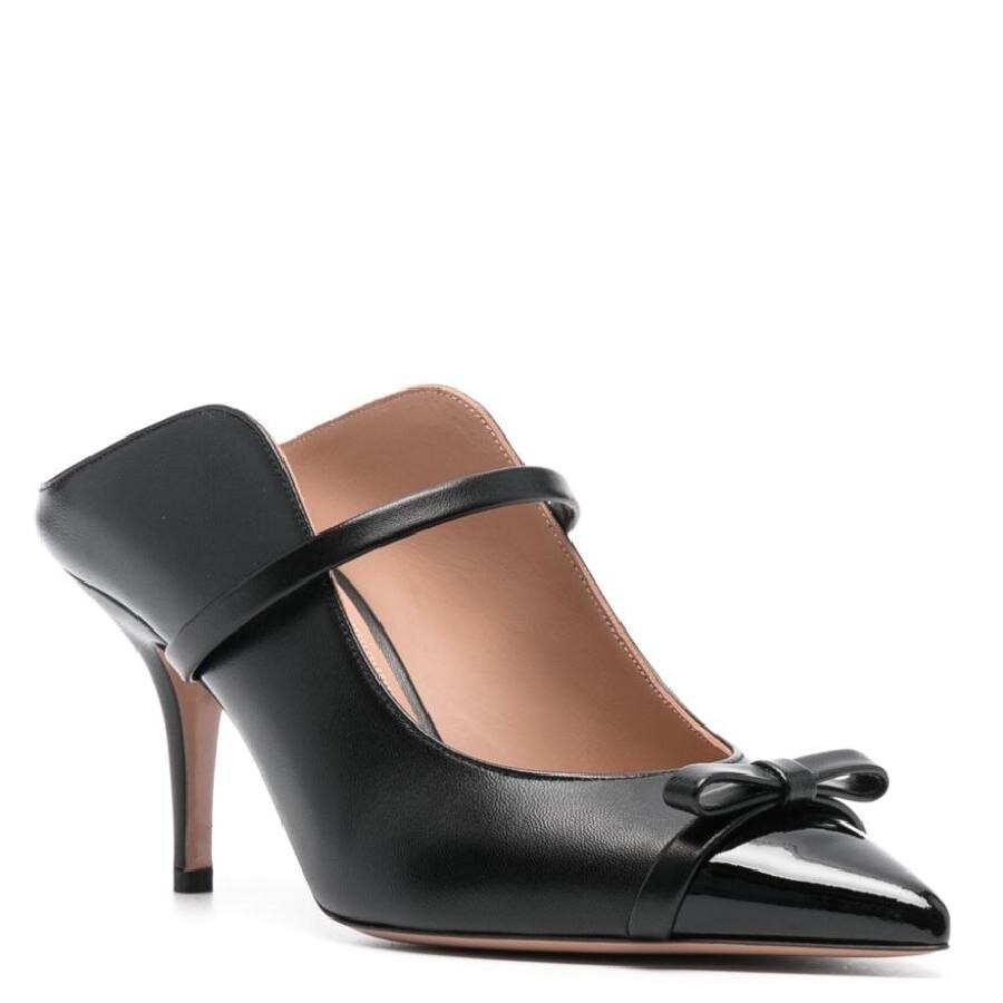 Malone Souliers Blanca 70mm Leather Mules In Black