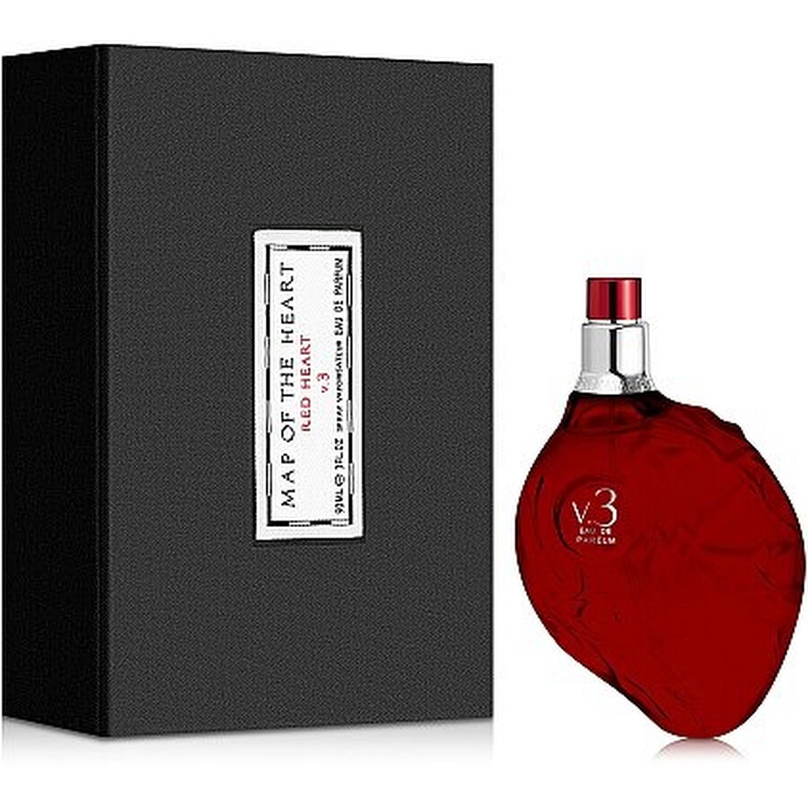 Shop Map Of The Heart Ladies Red Heart V 3 Edp 3.0 oz Fragrances 9348939000151 In Red   / Pink