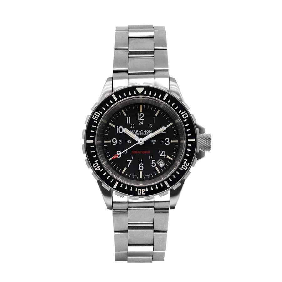 Marathon 41Mm Tsar Quartz Black Dial Unisex Watch WW194007SS-0009