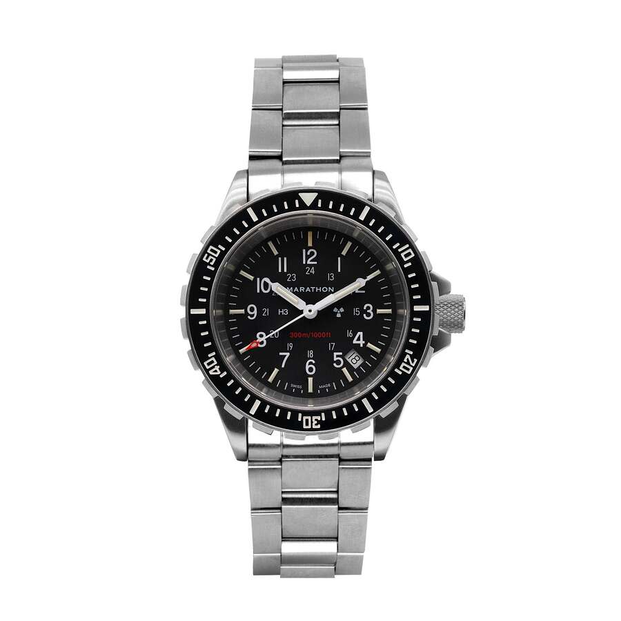 Marathon 41Mm Tsar Quartz Black Dial Unisex Watch WW194007SS-0113