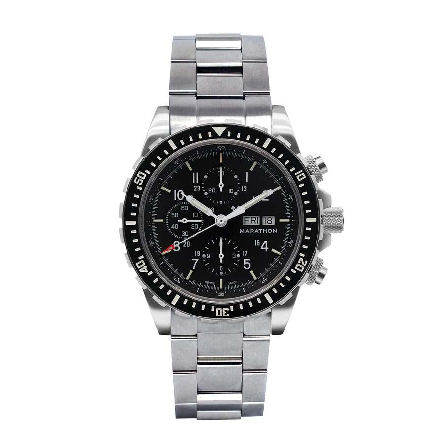 Marathon Csar Chronograph Automatic Black Dial Men's Watch WW194014SS-0104