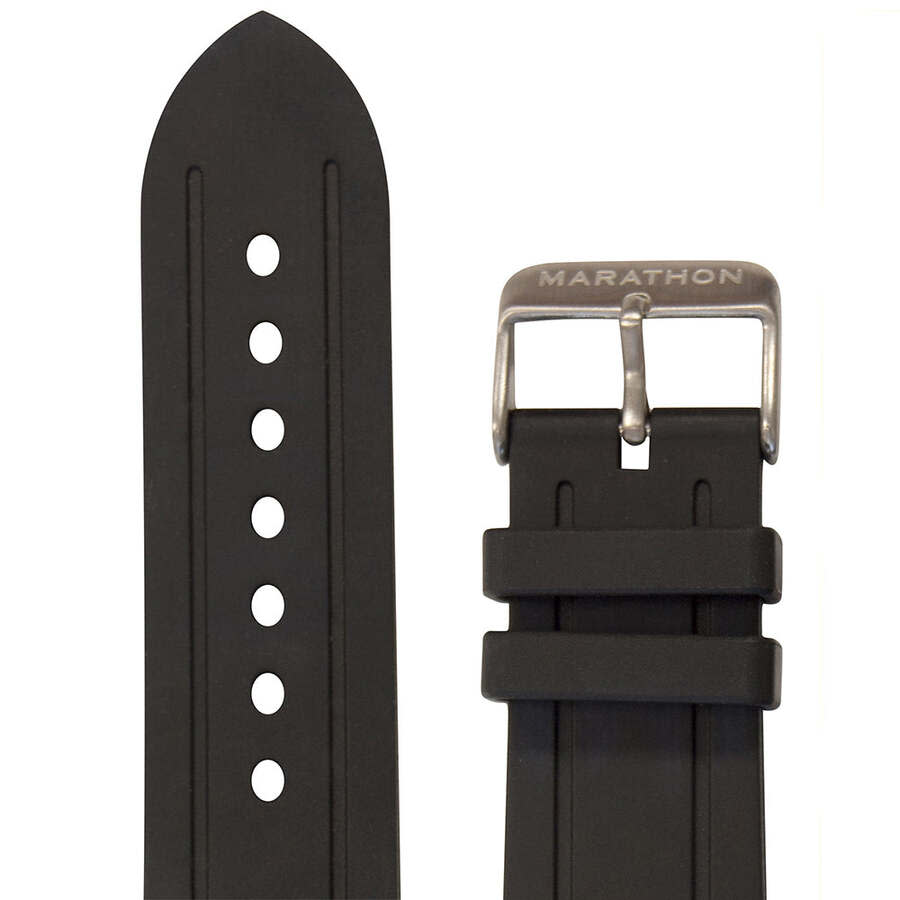 Marathon Unisex 22 mm Rubber Watch Band WS-RB-BKSS-22