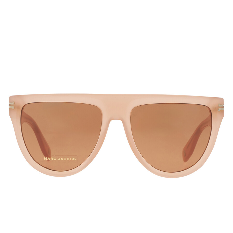 Shop Marc Jacobs Brown Browline Ladies Sunglasses Mj 1069/s 0fwm/70 55 In Brown / Nude