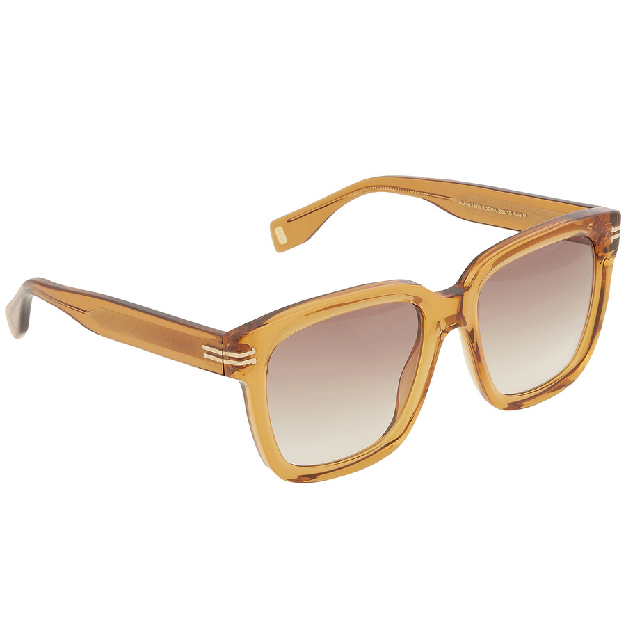 Marc Jacobs Brown Gradient Square Ladies Sunglasses Mj 1035/s 040g/ha 53 In Brown / Yellow
