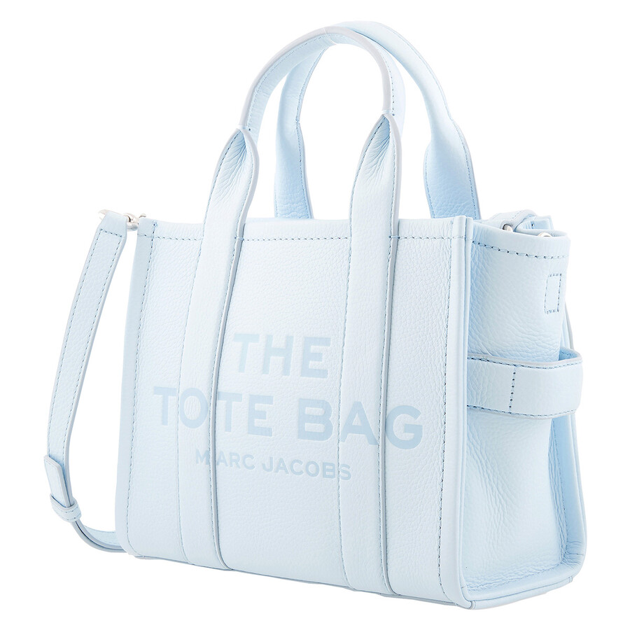 Marc Jacobs Cloud Blue Small Tote Leather Bag In Blue