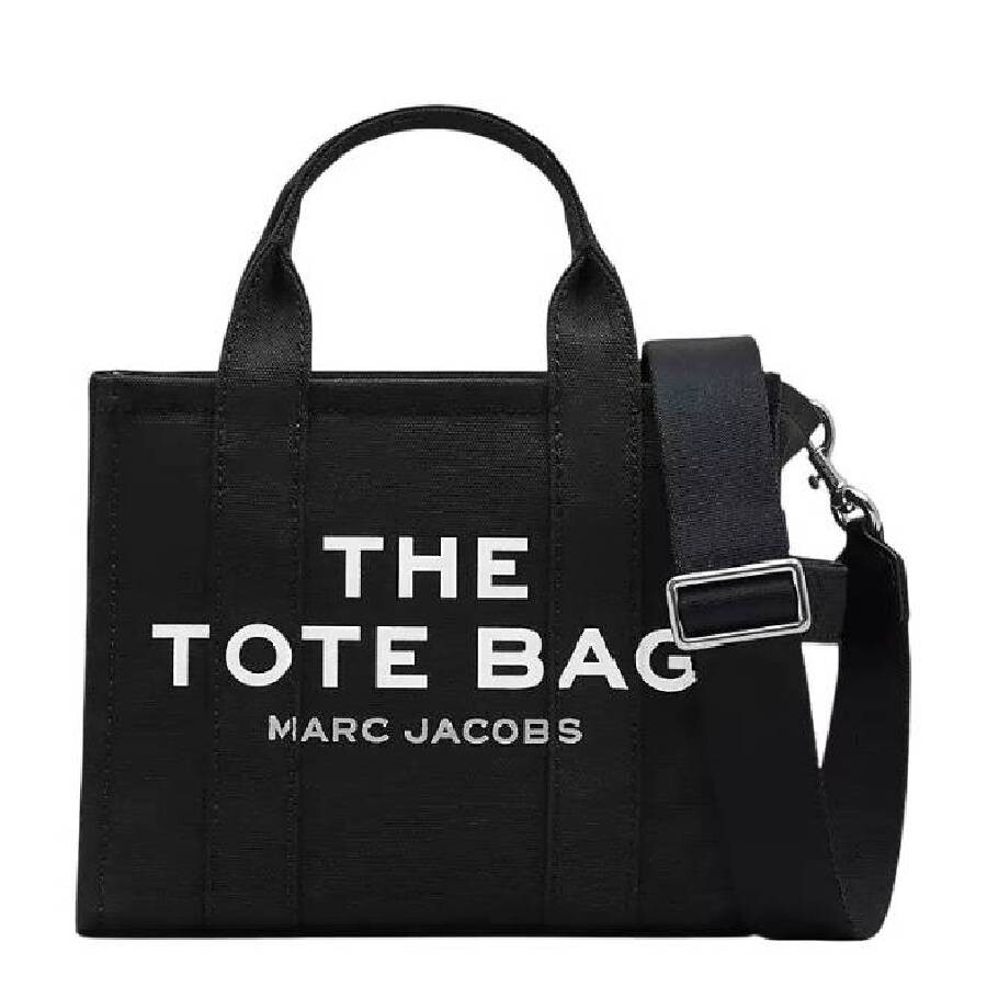 Marc Jacobs Cotton Canvas Tote Bag In Black