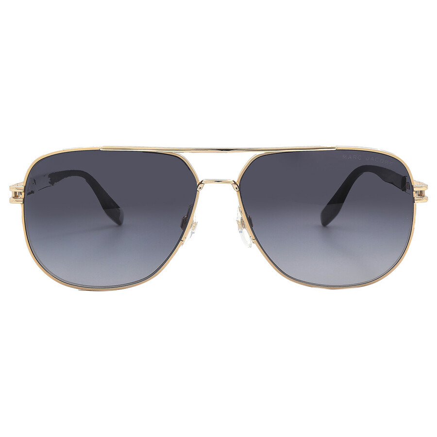 Marc Jacobs Dark Grey Shaded Navigator Men's Sunglasses Marc 633/s 0rhl/9o 60 In Black / Dark / Gold / Grey