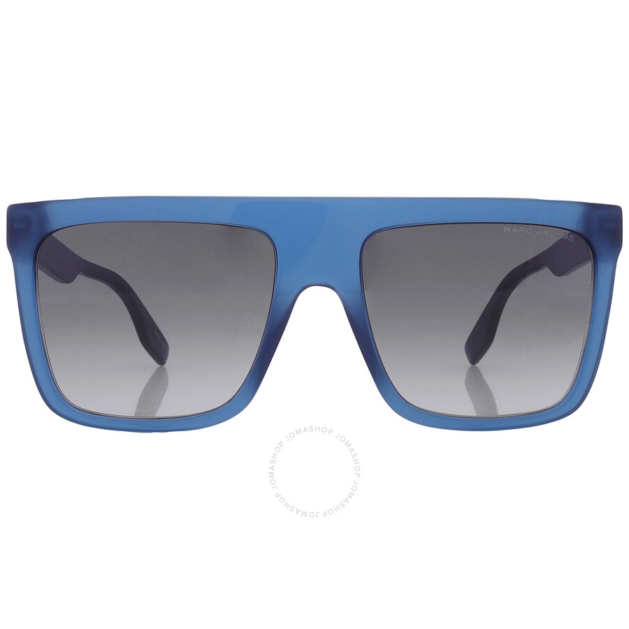 Shop Marc Jacobs Grey Shaded Browline Men's Sunglasses Marc 639/s 0pjp/9o 57 In Blue / Grey