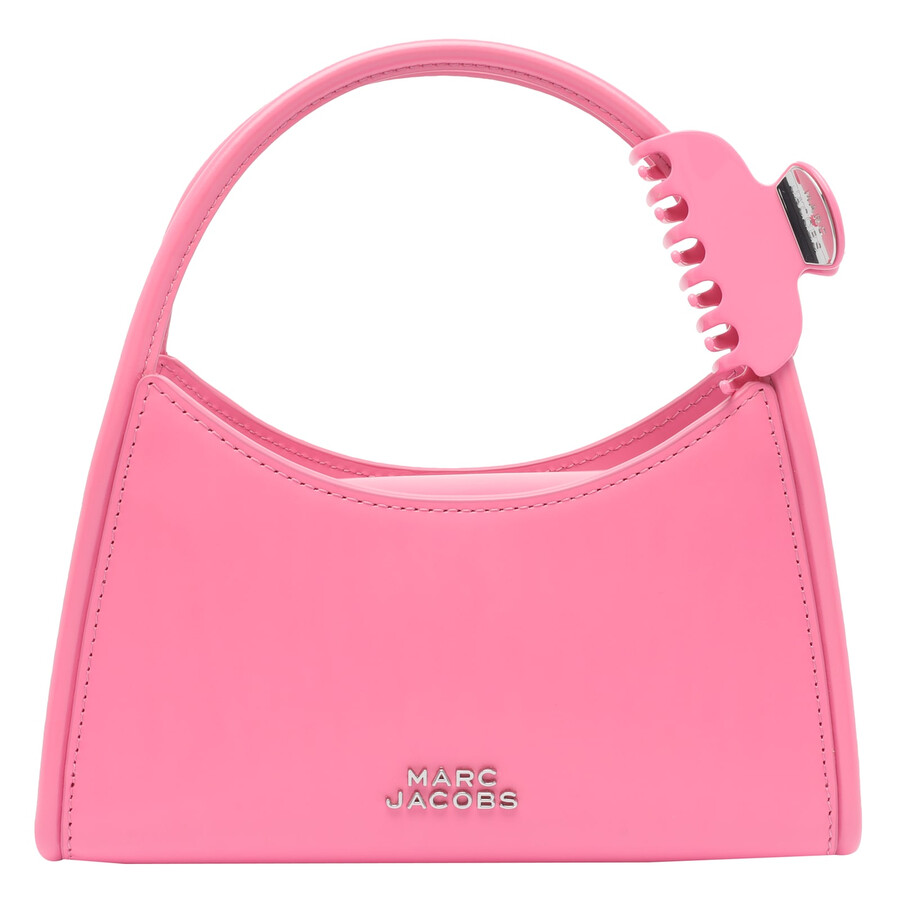 Marc Jacobs Logo The Claw Clip Shoulder Bag In Pink