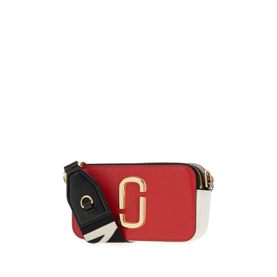 Marc Jacobs Multicolor Leather Snapshot Crossbody Bag In Red