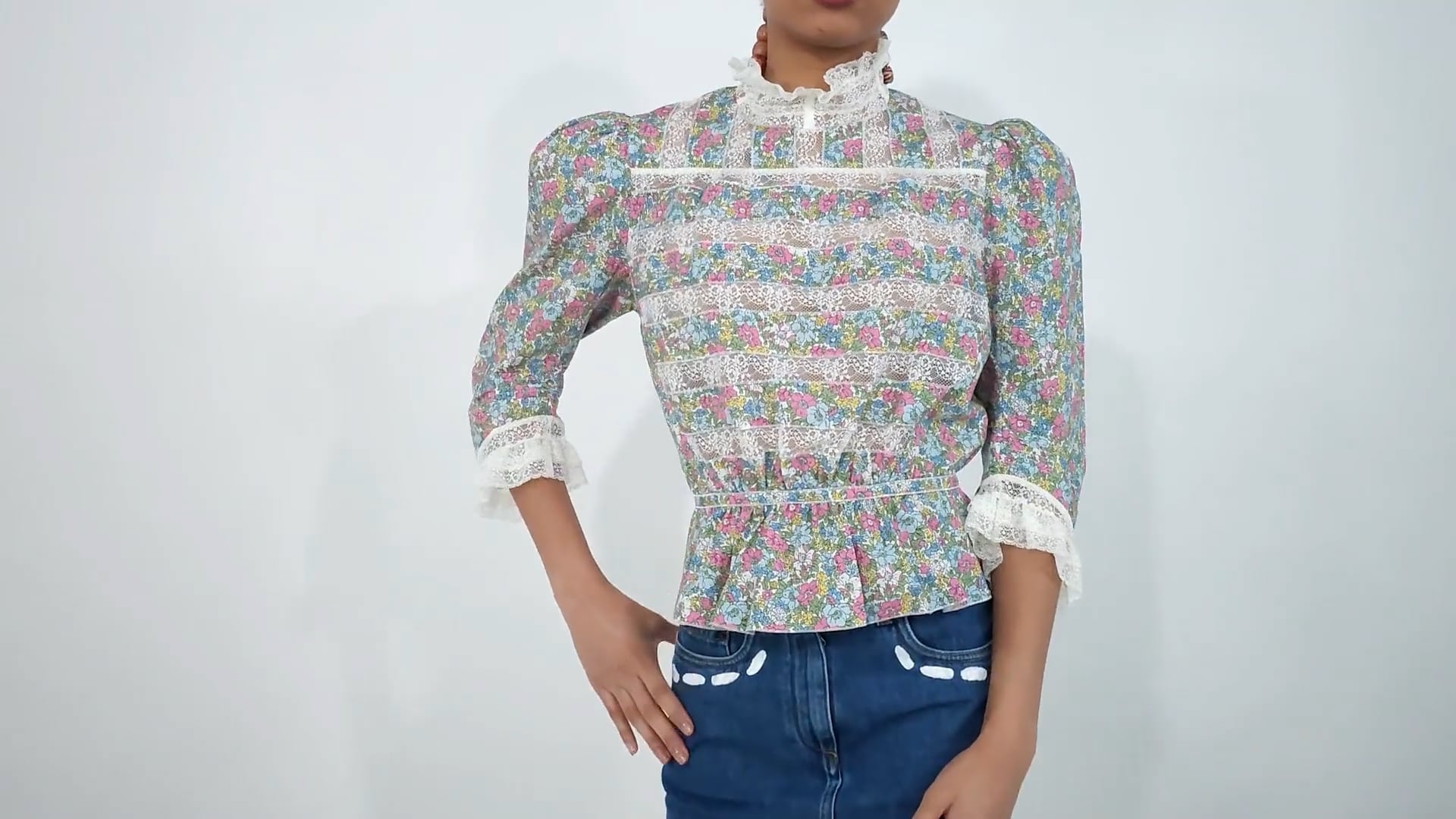 Marc Jacobs Multicolor Victorian Blouse, Brand Size 4 V6000024-960