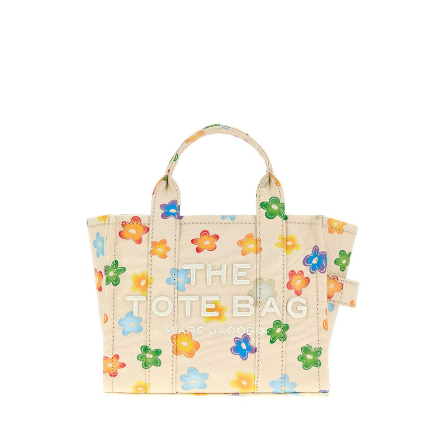 Marc Jacobs Floral Pattern Tote Bag With Detachable Strap In Neutral