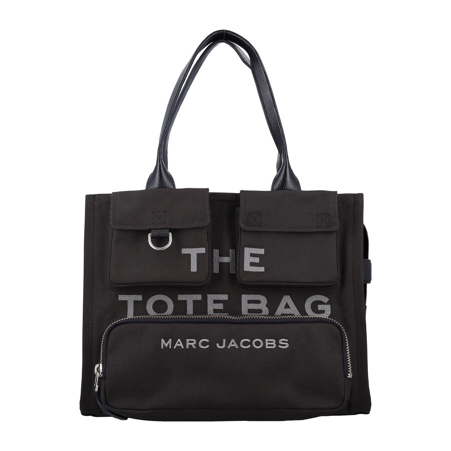 Marc Jacobs The Cargo Canvas Large Tote Bag In Black