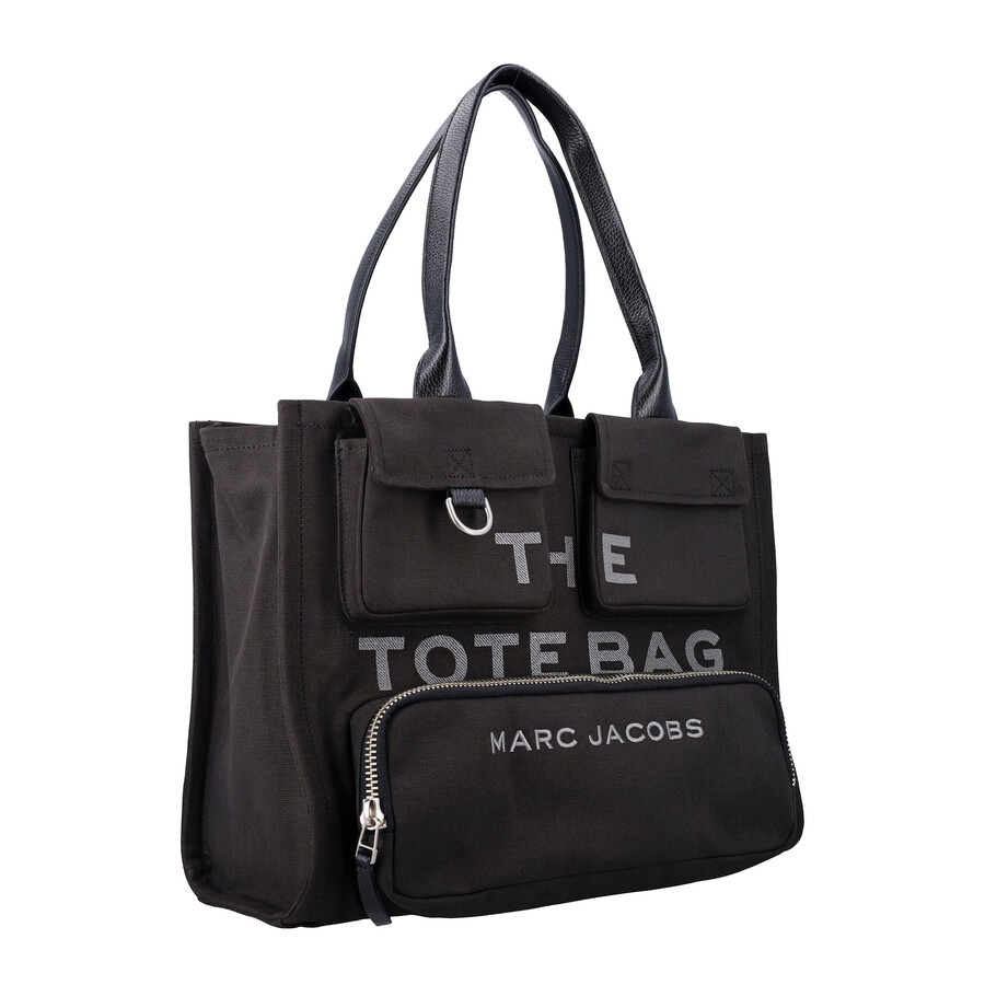 Marc Jacobs The Cargo Canvas Large Tote Bag In Black