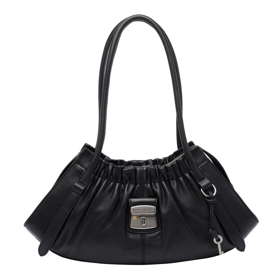 Marc Jacobs The Croc Cristina Small Satchel Crossbody Bag In Black