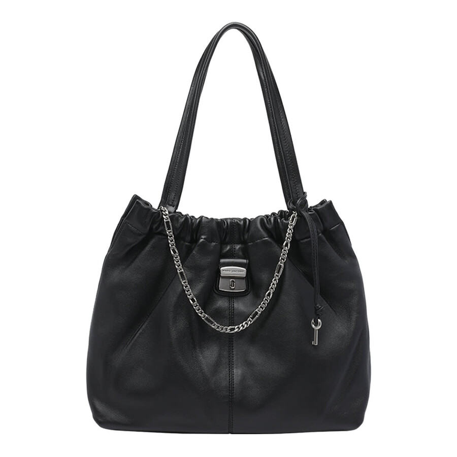 Marc Jacobs Leather Shoulder Bag With Chain And Straps In Black
