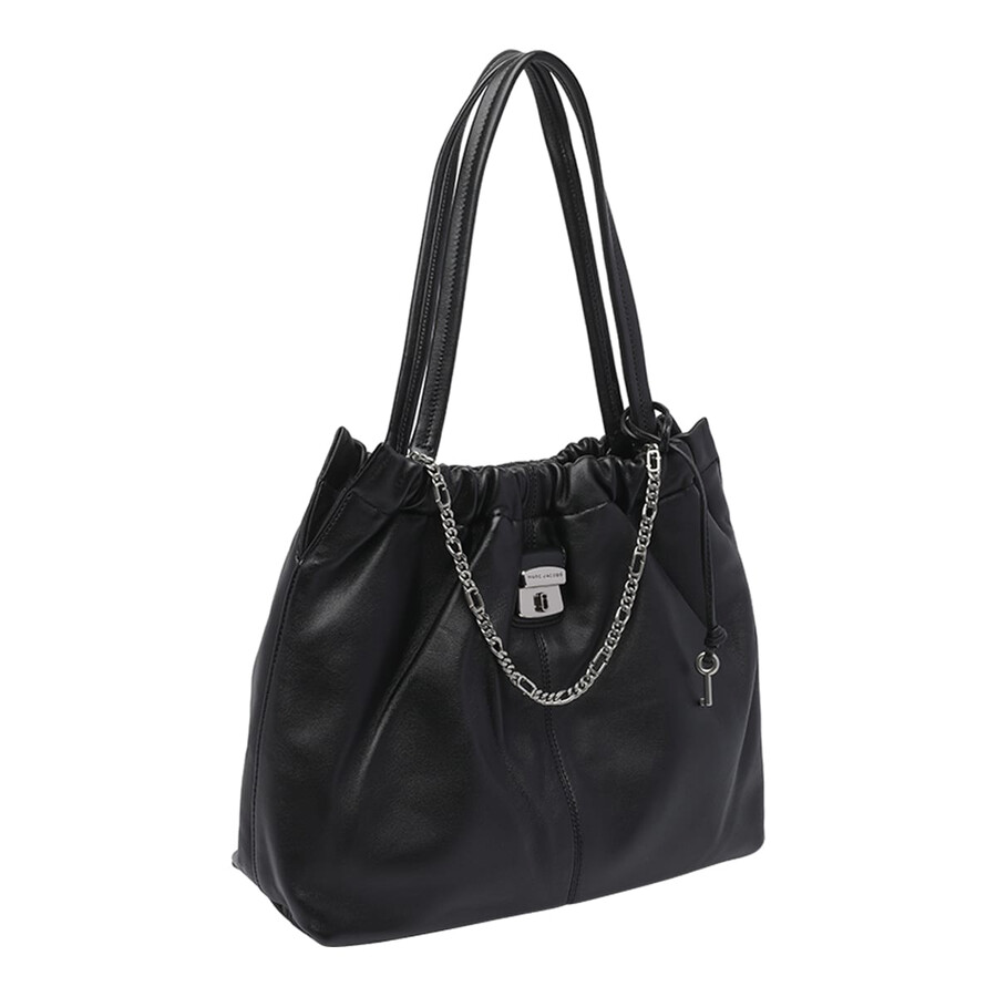 Marc Jacobs Leather Shoulder Bag With Chain And Straps In Black