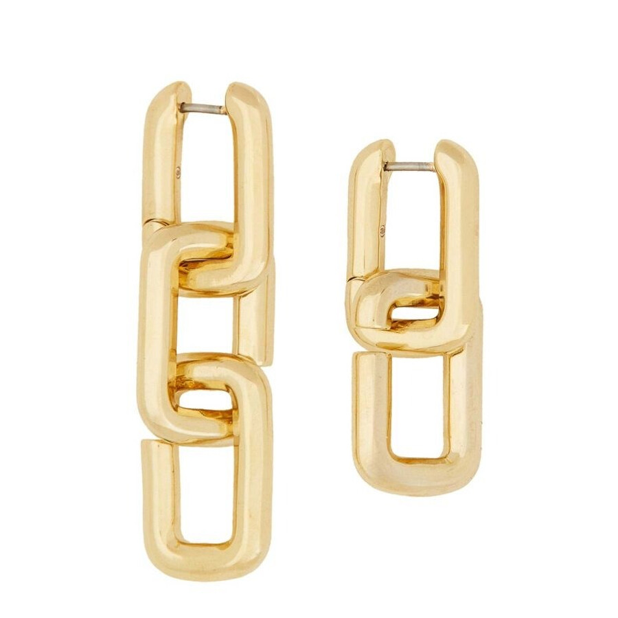 Marc Jacobs The J Marc Chain Link Asymmetrical Earrings In Gold In Gold