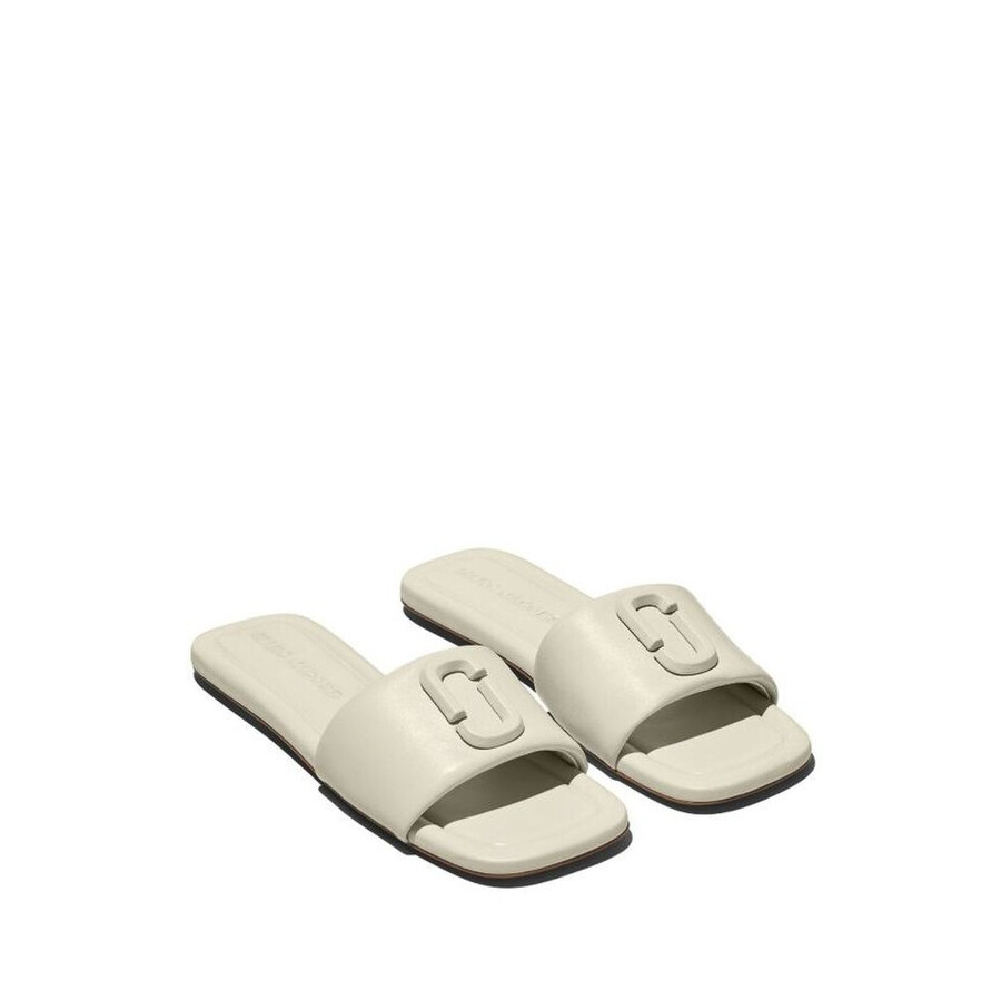 Marc Jacobs The J Marc Logo Sandals In White