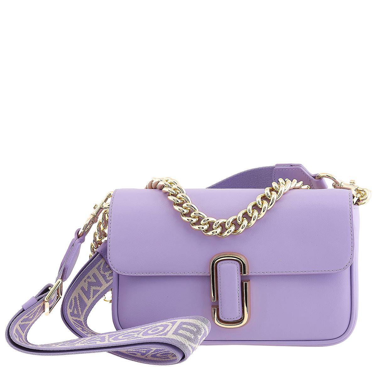 Marc Jacobs The J Marc Shoulder Leather Bag In Lavender 
