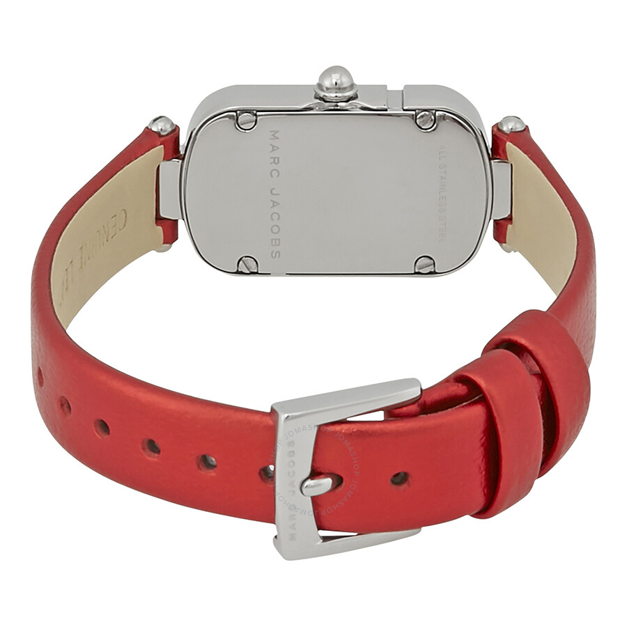 Marc Jacobs The Jacob Ladies Metallic Red Leather Ladies Watch MJ1499 Jacobs Marc Jacobs