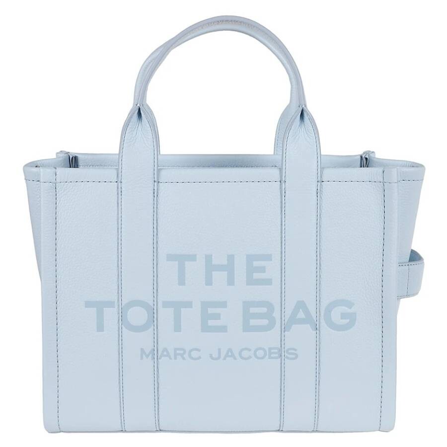 Marc Jacobs The Leather Medium Tote Bag In Blue