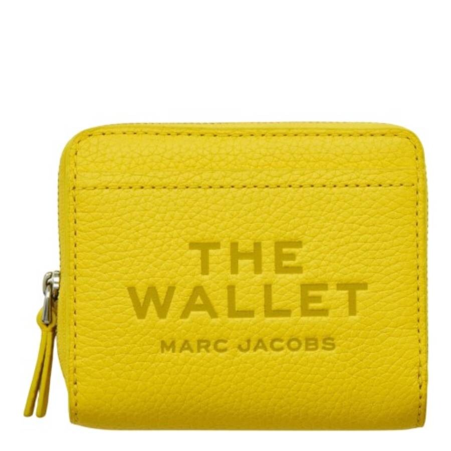 Marc Jacobs The Leather Mini Compact Wallet In Yellow