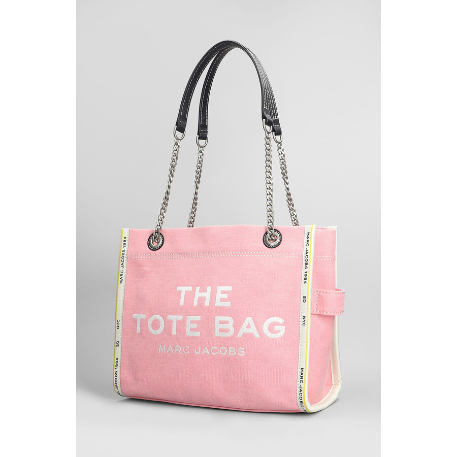 Marc Jacobs "the Denim Chain Crossbody" Tote Bag In Pink