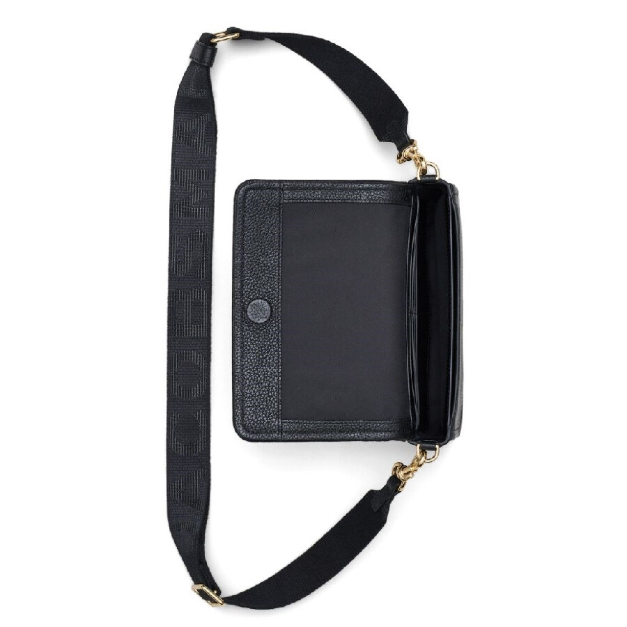 Marc Jacobs The Mini Bag Branded Leather Crossbody Bag In Black