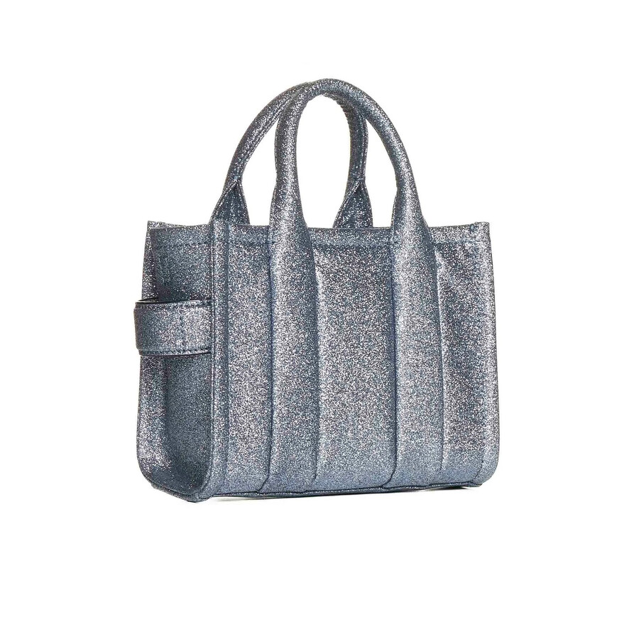 Marc Jacobs The Mini Glitter Tote Bag - Silver In Silver