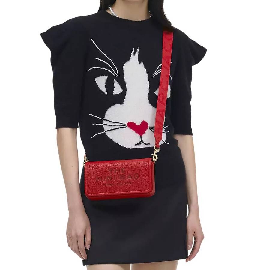 Marc Jacobs The Mini Leather Crossbody Bag In Red