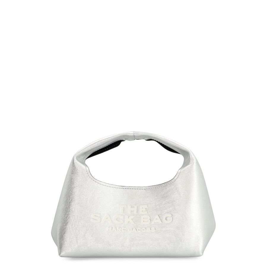 Marc Jacobs The Mini Sack Bag Leather In Silver