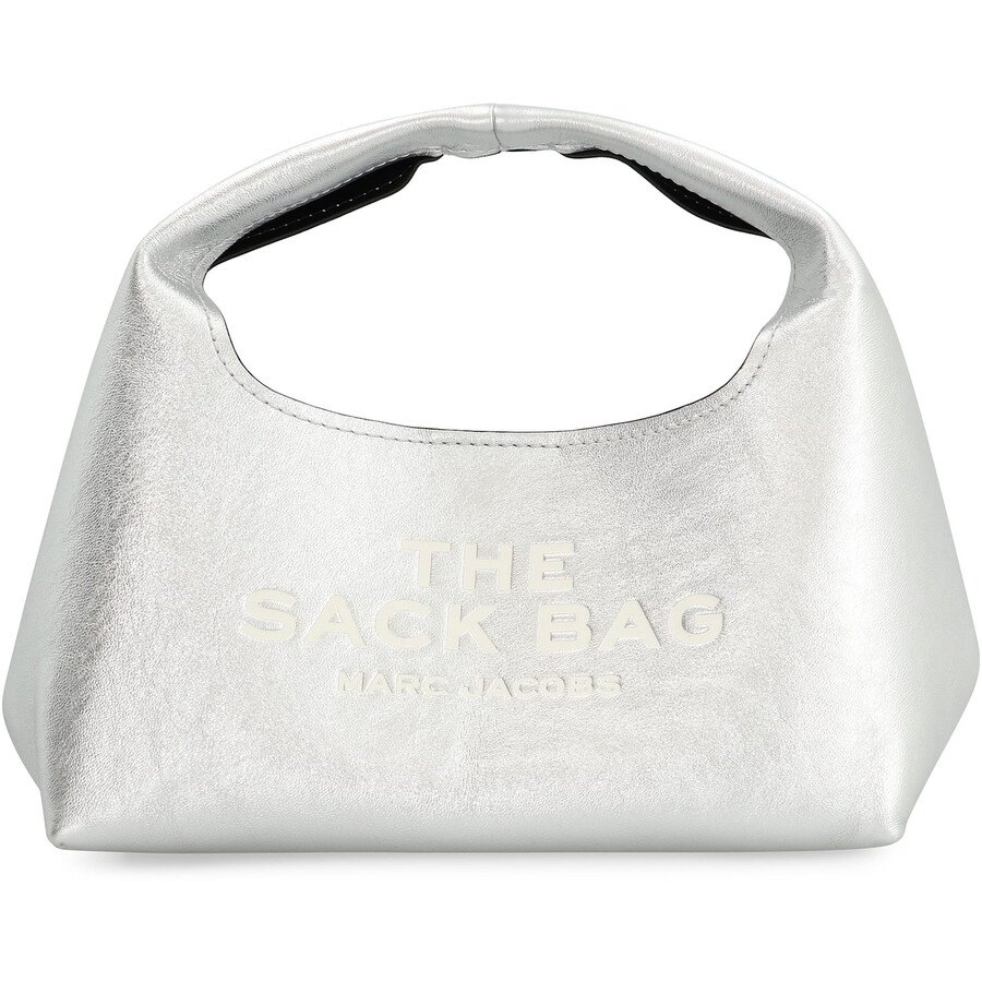 Marc Jacobs The Mini Sack Bag Leather In Silver