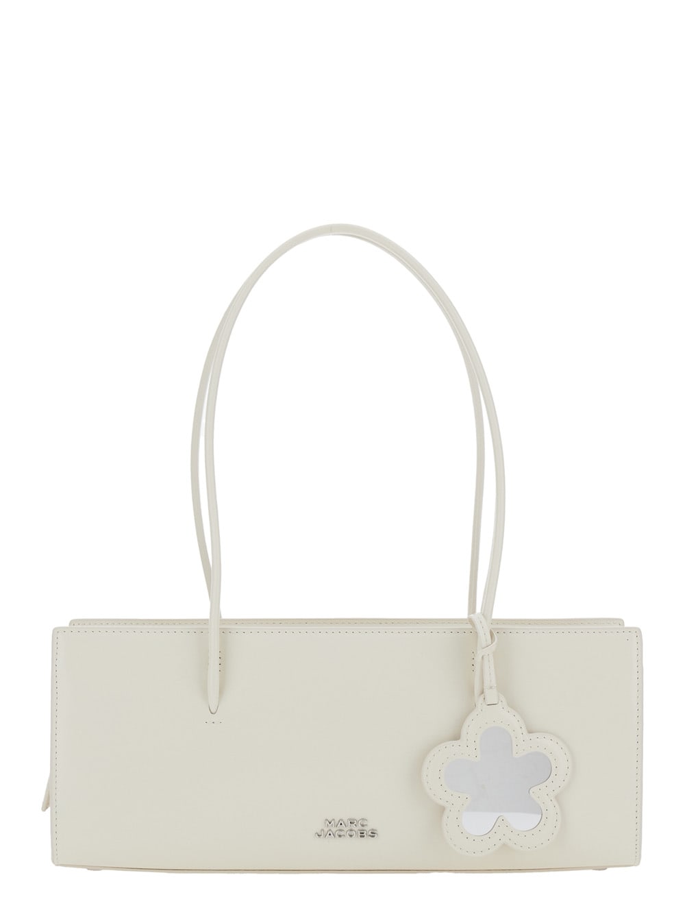 Marc Jacobs The Mirror Satchel White Shoulder Bag With Front Logo